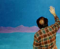 Minsky painting massage room mural